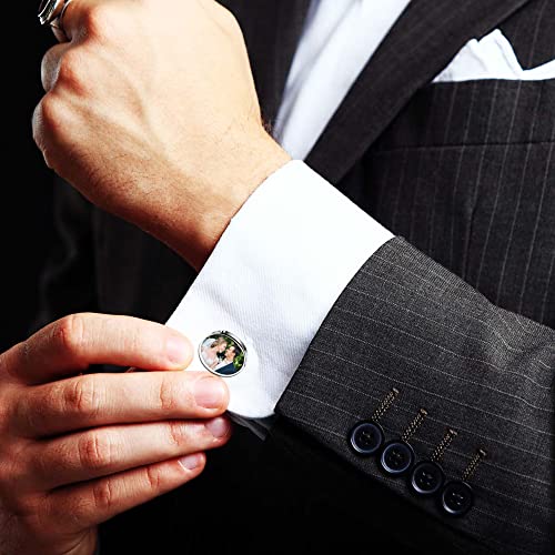 Mancuernillas personalizadas con foto grabada para hombre miniatura 3