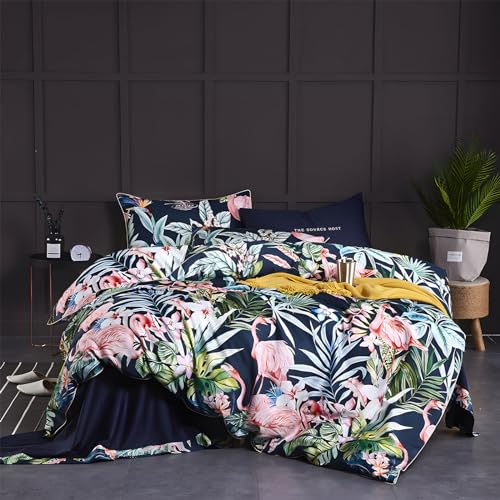 Edredón King para todas las estaciones con estampado de pájaros 2