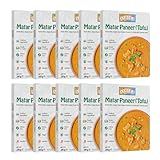 Ashoka Heat to Eat Matar Paneer 280g x 10 | Ready to eat authentic Indian food | Vibrant & Flavourful | 100% Vegetarian | No additives or preservatives | Kosher | Vegan