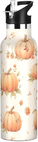 Miniatura 20 de Reusable Water Bottles with Straw Lid Nature Shark Pirate Style Vacuum Insulated Leakproof and BPA Free for Travel, Camping, Sports