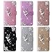 XYX Wallet Case for Samsung Galaxy S25 Ultra 5G 6.9 inch, Glitter Crystal Angel Diamond Luxury Flip Card Slot Phone Protection Cover Girl Women, Gold