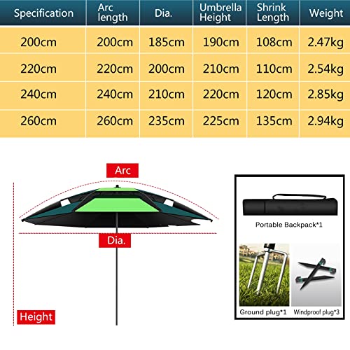 Parasol de pêche anti-UV fini les coups de soleil au camping - 6