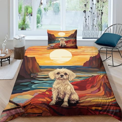 Housse de couette Maltais 135x200 microfibre avec taie d'oreiller - 2