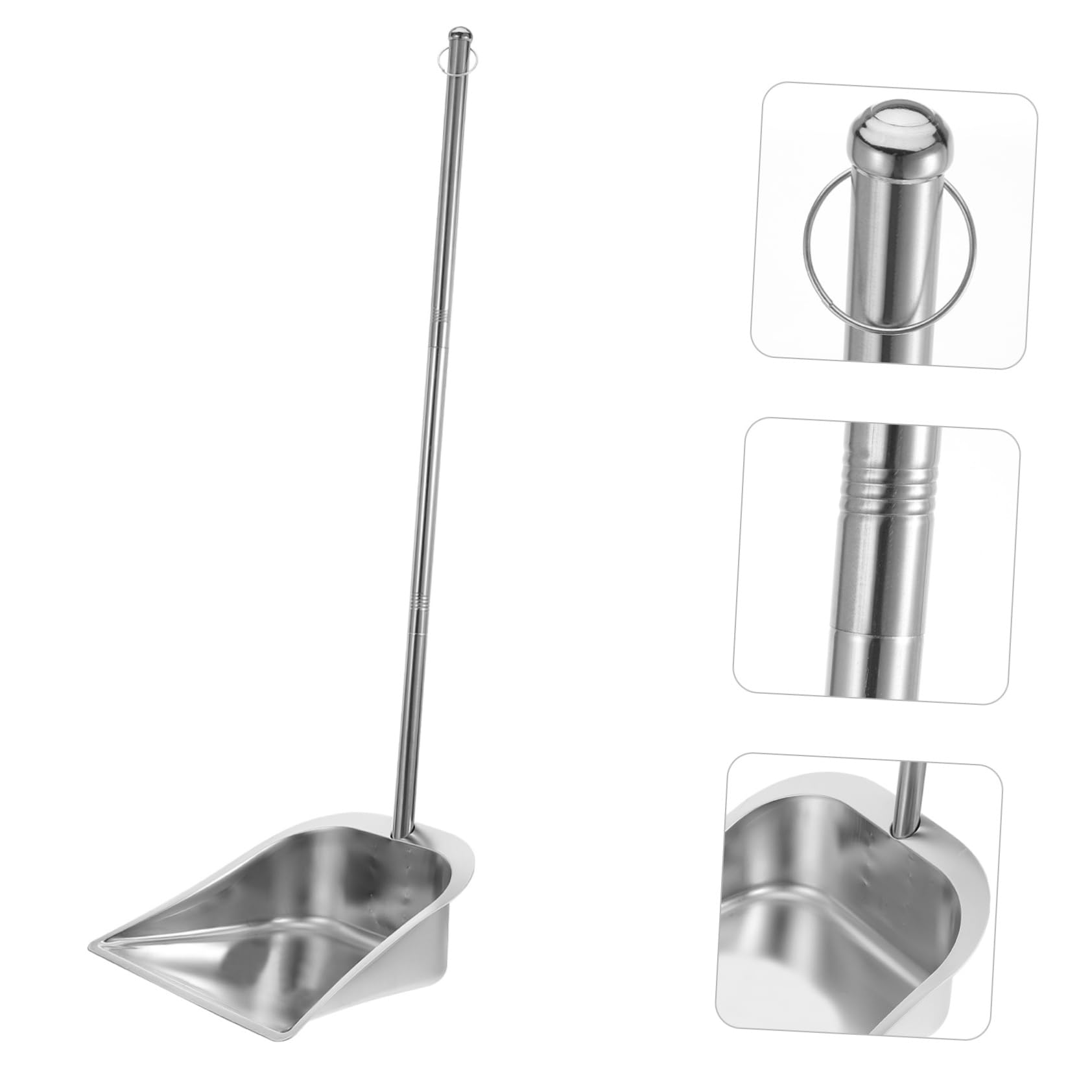 Pelle à Poussière En Acier Inoxydable - Long Manche Ergonomique - Idéale Maison, Bureau, Cuisine - Design Moderne - 5