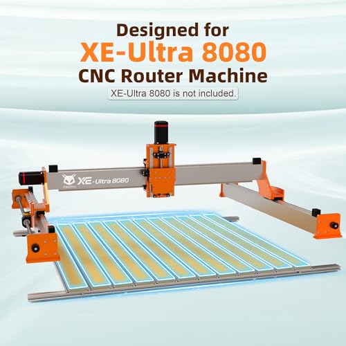 Image of FoxAlien T-slot Hybrid Spoilboard Work Table and Aluminum Profile Base Frame Upgrade Kit for XE-Ultra 8080 CNC Router Machine