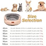 Mateju Hundebett Flauschig Donut, Runden Plüsch Haustierbett Katzenbett Flauschig Weiche Warme Hundekissen mit rutschfest Unterseite Katzenkissen für Mittelgroße Kleine (Bunt,50cm)