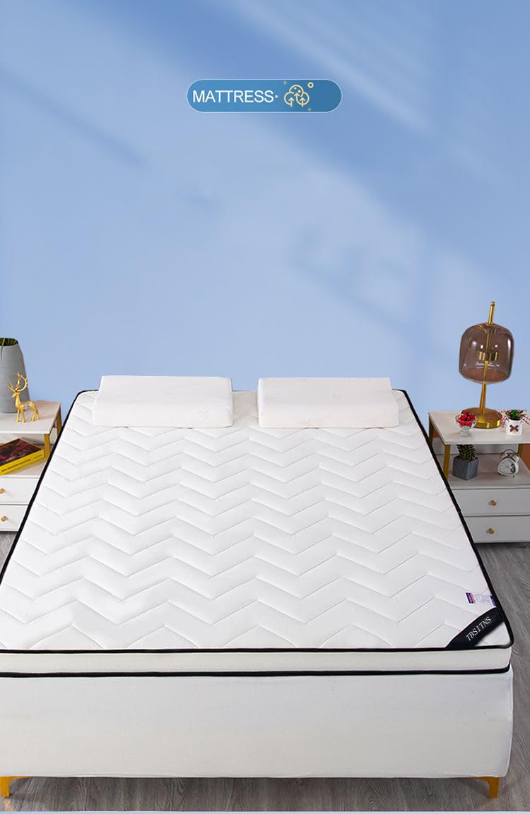 Mattress with Individual Pocket Spring,Cooling Memory Foam Hybrid Mattress with Medium Firm Feel and Silent Sleep and Pressure Relief (60 * 100 * 3)