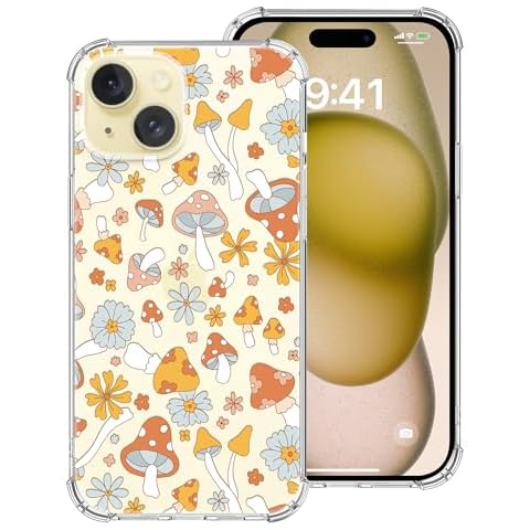 Retro Hippie Floral Case for iPhone 15 by MSEAANBK Cover