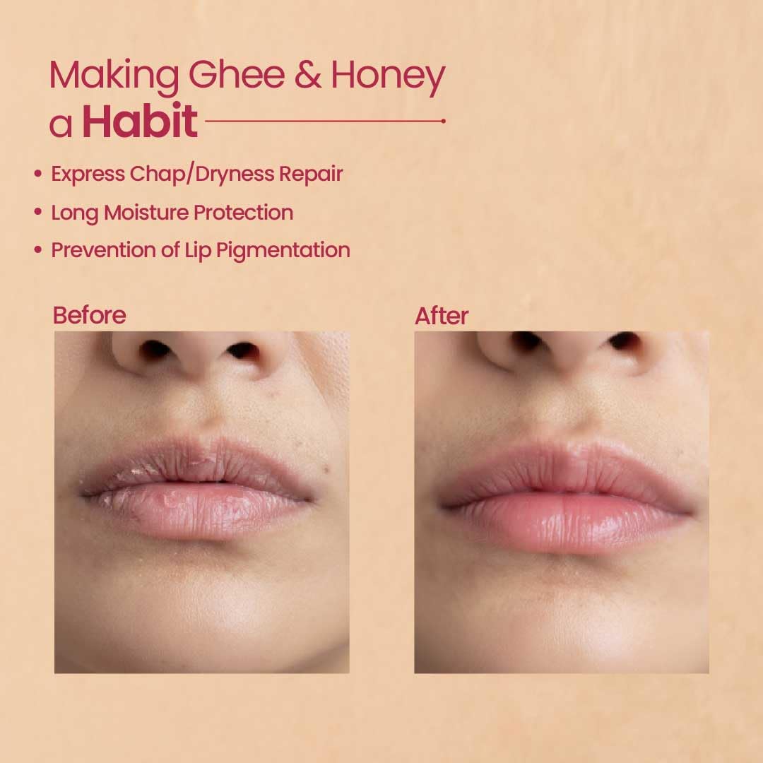 Nat Habit Lip Balm Fresh Beetroot Crush 10gm Lip Butter With Desi Ghee & Raw Honey For Natural Pink Lips, Nourishment, Dark And Chapped Lips - (Pack of 1)