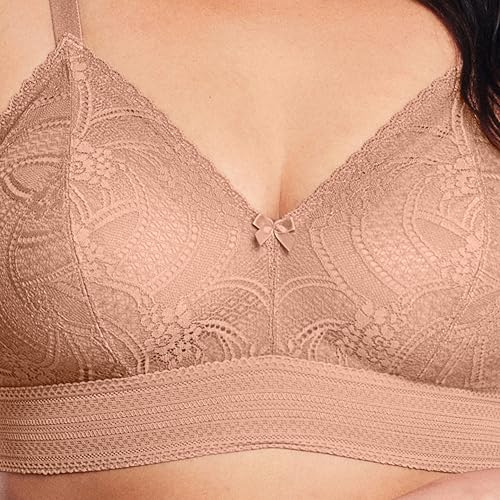 Image of Glamorise Womens Luxe Lace Bralette Wirefree #7012