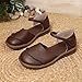 Women' s Mary Jane Flat Dance Shoes with Adjustable Straps - Round-Toed Casual, Comfortable Brown Single for All Seasons, for Daily wear (Coffee Color,6.5)