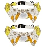 Lot de 2 nœuds papillon réglables pour chien et chat - Pour garçons et filles - Pour mariage, anniversaire - Pot à miel d'abeille et nid d'abeille