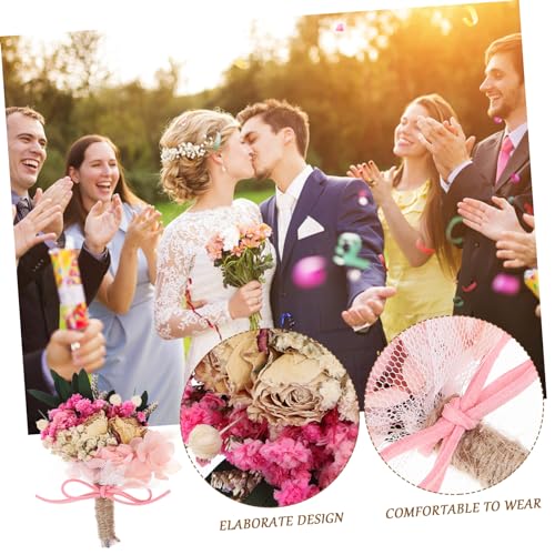 Boutonniere de flores secas para bodas GLEAVI miniatura 4