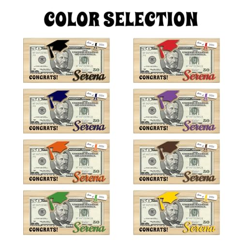 Personalized Wooden Graduation Money Holder, Customizable Name & Year, Double-Layer Hanging Cash Slot, Premium Craftsmanship, Perfect Graduation Gift for 20263