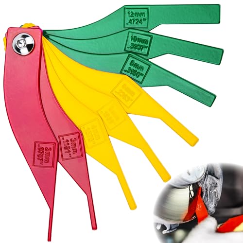 Missing Brake Inspection Gauge - 2019-2021 Mercedes-Benz A-Class, CLA, GLA & GLB 5 ecocstm 8 PCS Brake Lining Thickness Gauges, Brake Pad Measuring Tool, Color Coded Brake Pad Gauge with Metric & SAE Size, Brake Resetting Gauge Tool, for Quickly Measuring Disc and Drum