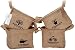 Sea Team Collapsible Mini-sized Natural Linen Fabric with Waterproof PE Coating Lining Storage Baskets Organizers for Shelves & Desks - Set of 4