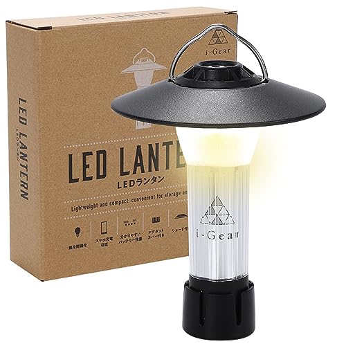 i-Gear Mini linterna LED, con entrada USB tipo C y puerto de salida USB, recargable para smartphone (capacidad de la batería: 2200 mAh), pequeña, ligera, atenuación continua, linterna de camping, al