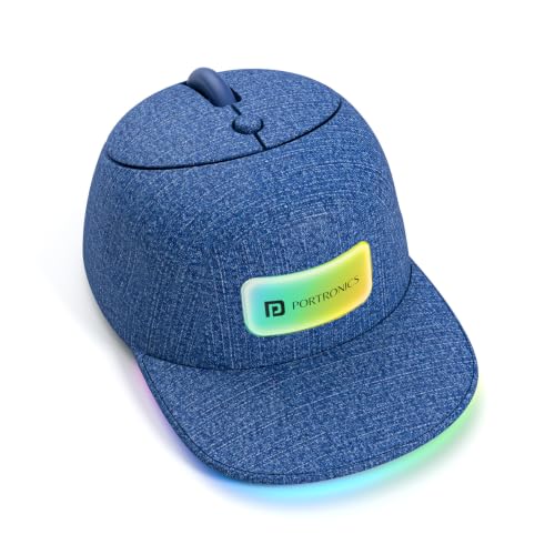 Image of Portronics Toad Cap Wireless Mouse with Bluetooth 5.0 + 2.4GHz Dual Connectivity, Adjustable DPI Upto 2400, Dynamic RGB Lighting, Type-C Rechargeable, 100g (Denim Blue)