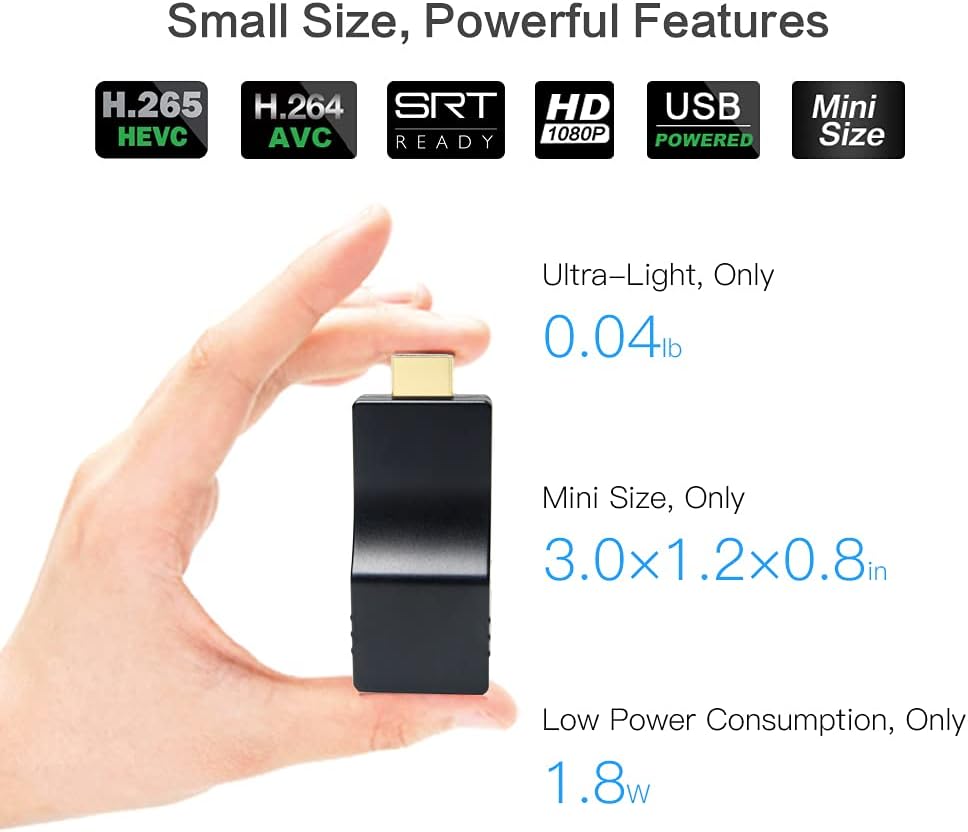 80% оƒƒ Dіѕсоunt DDMALL Mini H.265 H.264 HDMI Video Encoder 1080i 1080p, Live Streaming Encoder for YouTube, Facebook, Twitch, Ustream, Supports SRT, RTMP, RTMPS, RTSP, TS, RTP, UDP, Multicast, Unicast