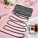 MAYJOYDIY 50 Yards White Twisted Lip Cord Trim 0.43inch Black Twisted Rope Cord with Lip Polyester Edge Piping Trim Cord Rope Embellishment for Sewing Clothing Pillows Lamps Draperies