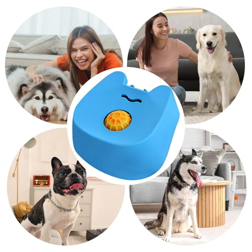 Dog Lick Bowl - Silicone Slow Feeder with Rotating Lick Ball for Mental Stimulation | Non-Slip Base, Interactive Pet Feeding Toy for Puppies Medium Dogs, Ideal for Home Camping Car Outdoor Indoor Use - Afbeelding 6