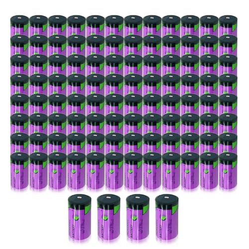 DZYZWSGFCLJX *[100 Pack] TL-5930 3.6V 19000mAh Lithium Battery for Tadiran TL-5930 Series Size D Battery, ER34615, TL-5930/s, Non-Rechargeable