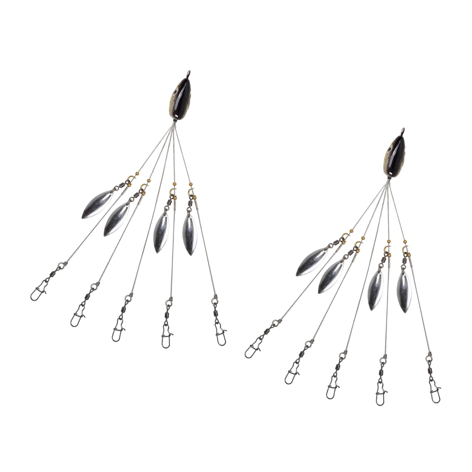 BWANGIAO 2pieces Umbrella Fishing Lures Rigs Attack Roads Runner Baits Sea Fishing Tackle for Freshwater And Saltwater Enduri