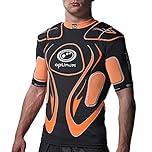 Optimum Inferno Rugby Shoulder Pads – Rugby Approved Protective Top for Adults & Kids, Lightweight EVA Padding, Unisex Fit, Breathable Lycra Construction - Small Boys (XXS)