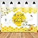 Mocsicka Honey Bee Gender Reveal Backdrop What Will Baby Bee Background Honeycomb He or She Gender Reveal Party Decoration Banner Photo Booth Props (7x5ft)