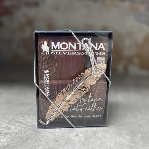 Image of Montana Silversmiths Hand Painted Western Lifestyle Cowboy Hat Band Feather
