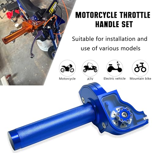 Image of Motorcycle Throttle Assembly,7 /8 inch Quick Twist Throttle Grips with Throttle Cable Aluminum Alloy Universal for CRF KLX SSR TTR 110 125 150 250cc Dirt Pit Bike ATV Mini Bike