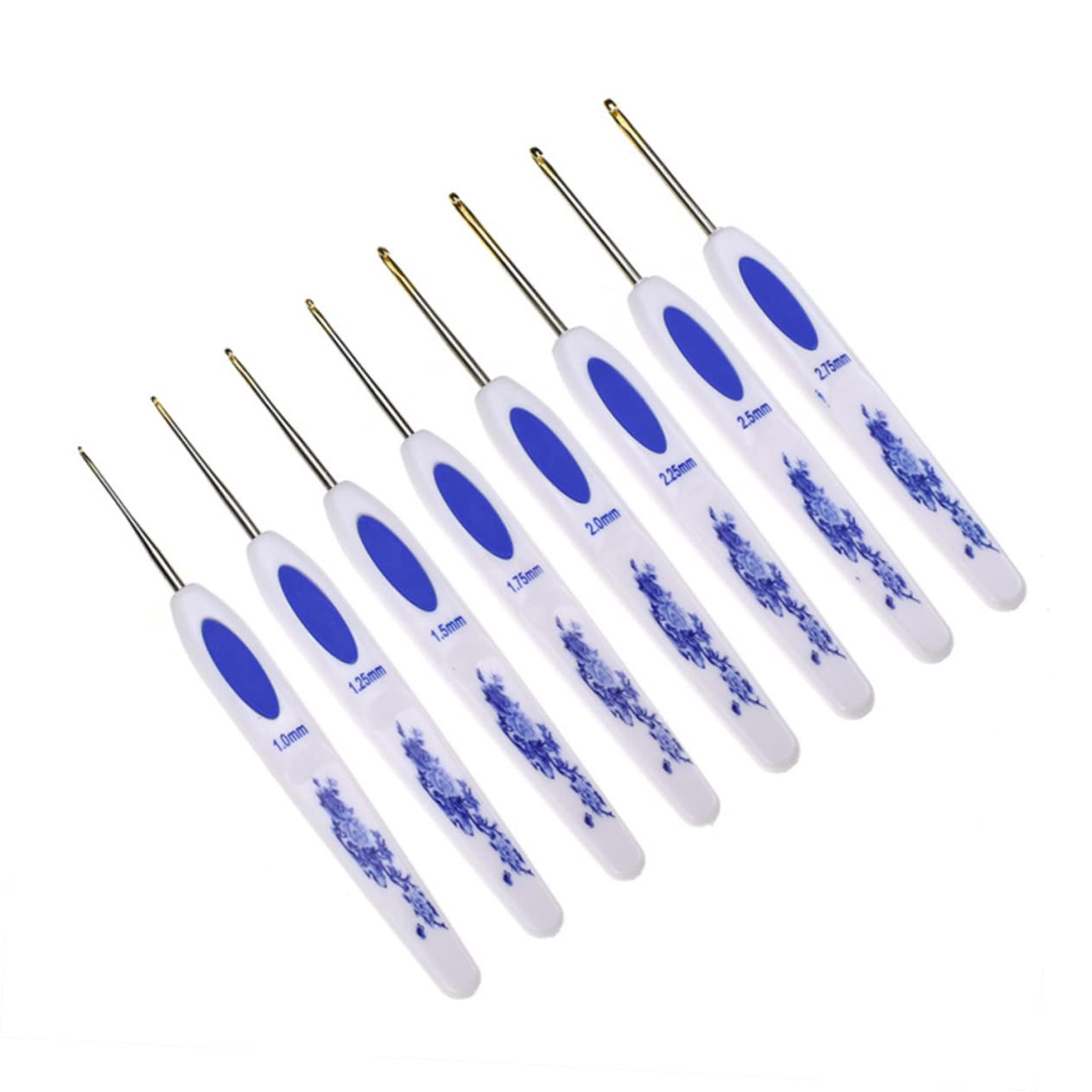 Ciieeo Uncinetto di Uncinetti per Tessitura Ago Barbuto Stile Porcellana Blu e Bianco Strumenti per Tessitura