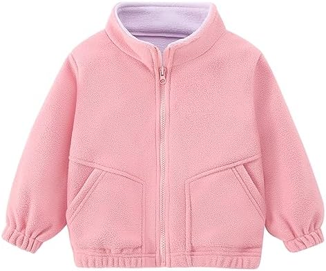 AMIYAN Jaqueta de lã infantil para meninos e meninas com zíper co...