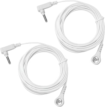 2 Pack Grounding Wires, 15 Ft Grounded Cords for Replacement Grounding Sheets Cable, Fits All Popular Grounding Products, Such as Grounding Pads, Pillowcase, Wristbands