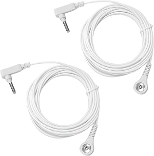 2 Pack Grounding Wires, 15 Ft Grounded Cords for Replacement Grounding Sheets Cable, Fits All Popular Grounding Products, Such as Grounding Pads, Pillowcase, Wristbands
