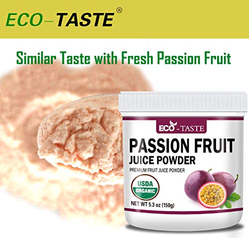 Organic Passion Fruit Powder, Passion Fruit Juice Raw Powder, 100% Pure, No Additives, No Fillers, 5.3oz(150g) - Thumbnail 6