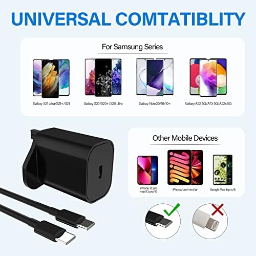 25W USB C Charger for Samsung Galaxy S22/S23/S22 Ultra/ S21/S21 Ultra/S21+/S21 FE/A13/A53 5G/Z Fold 3 5G/Note20/Tab S8 S6 Etopgo PD3.0 Super Fast Charger
