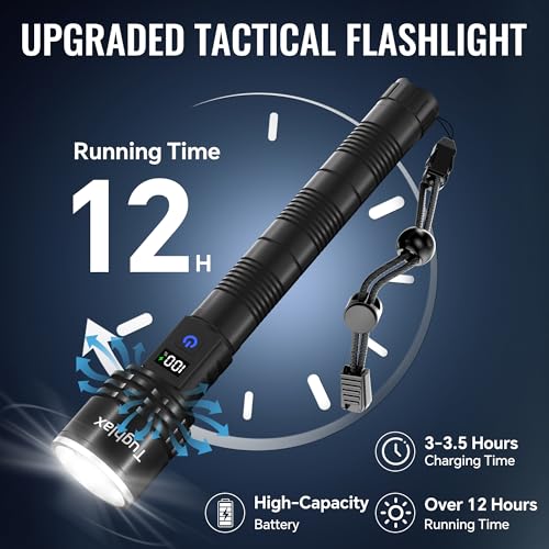 2-Pack Tughlax Rechargeable LED Flashlights w/ LCD Battery Display & Zoomable Beam $17.99 ($8.99 each) - image 6