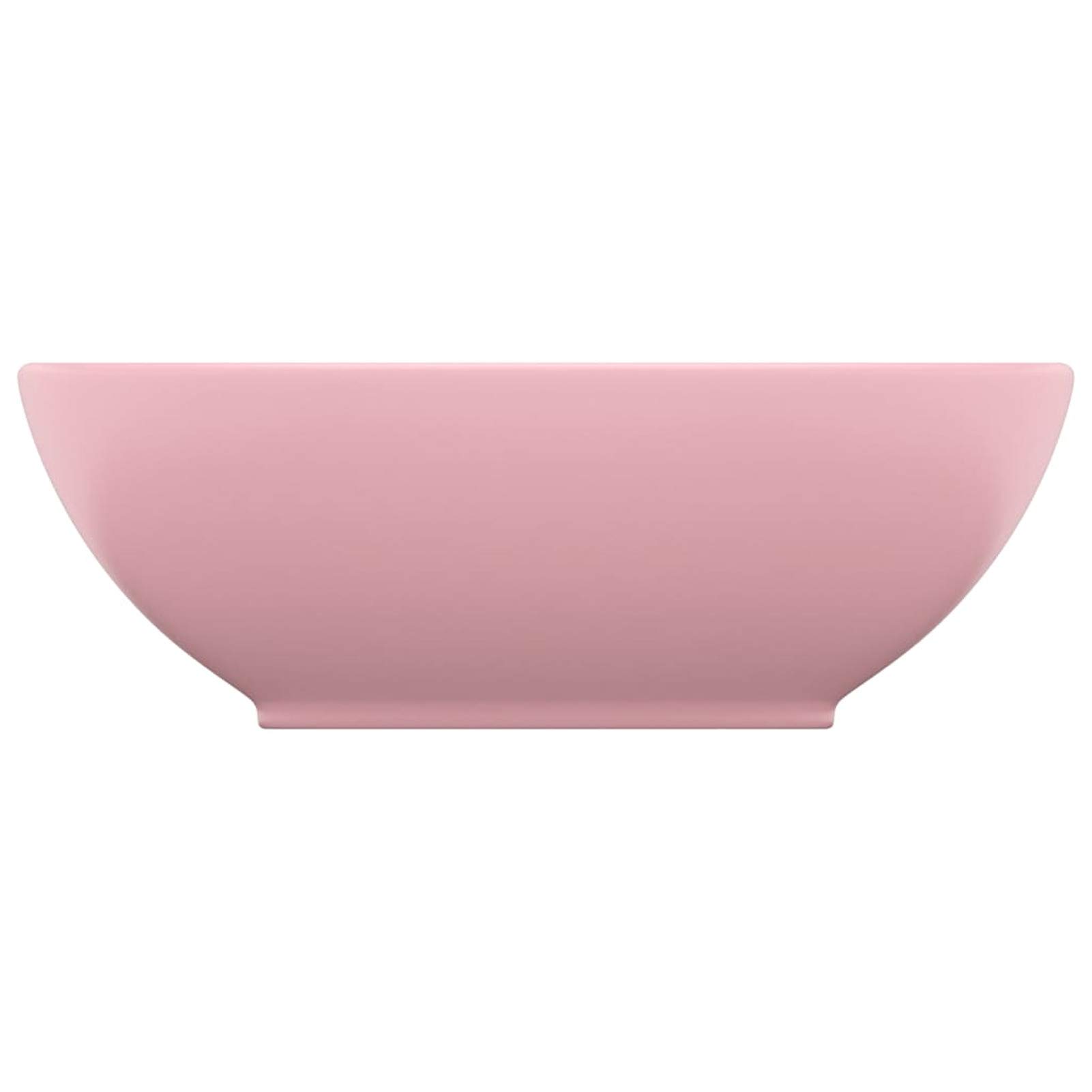 Lavabo de Lujo Ovalado cerámica Rosa Mate 40x33 cm Lavabo Suspendido