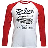  Teesandengines Men\'s Chrysler New Yorker Sedan 1950 Full Speed Red Long Sleeved T-Shirt Size Medium