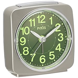 セイコー クロック 目覚まし時計 アナログ 集光樹脂文字板 PYXIS ピクシス 薄金 パール NR440G SEIKO