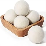 Wool Dryer Balls-Wool Balls Replaces Dryer Sheets-Wool Balls for Dryer-Laundry Balls for Dryer-Machine Anti Winding Shortens(Pack of 4)