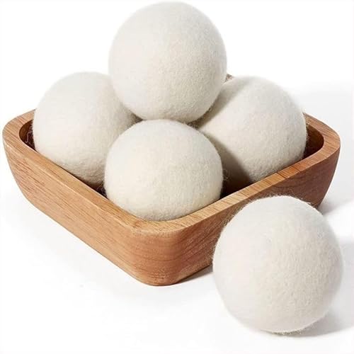 Wool Dryer Balls-Wool Balls Replaces Dryer Sheets-Wool Balls for Dryer-Laundry Balls for Dryer-Machine Anti Winding Shortens(Pack of 4)