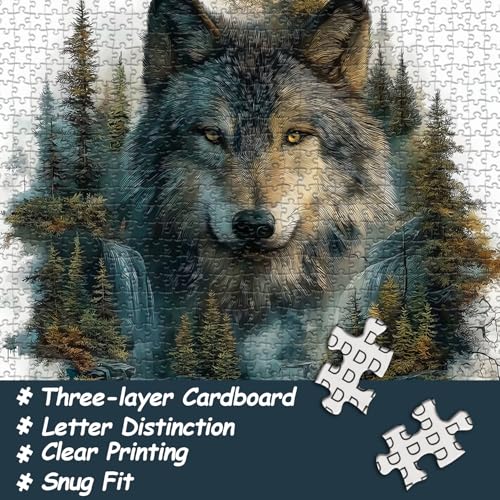 Puzzle Animal Lobo Horizontal 16+ Anos miniatura 2