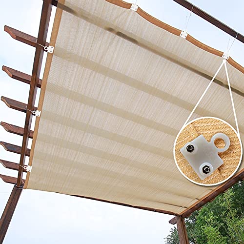 【Design unico e facile installazione】Grommets are located along the entire reinforced edge for easy hanging. The Reinforced edges are double stitched to prevent tears! The Balcony Cover will not be torn after long time use!