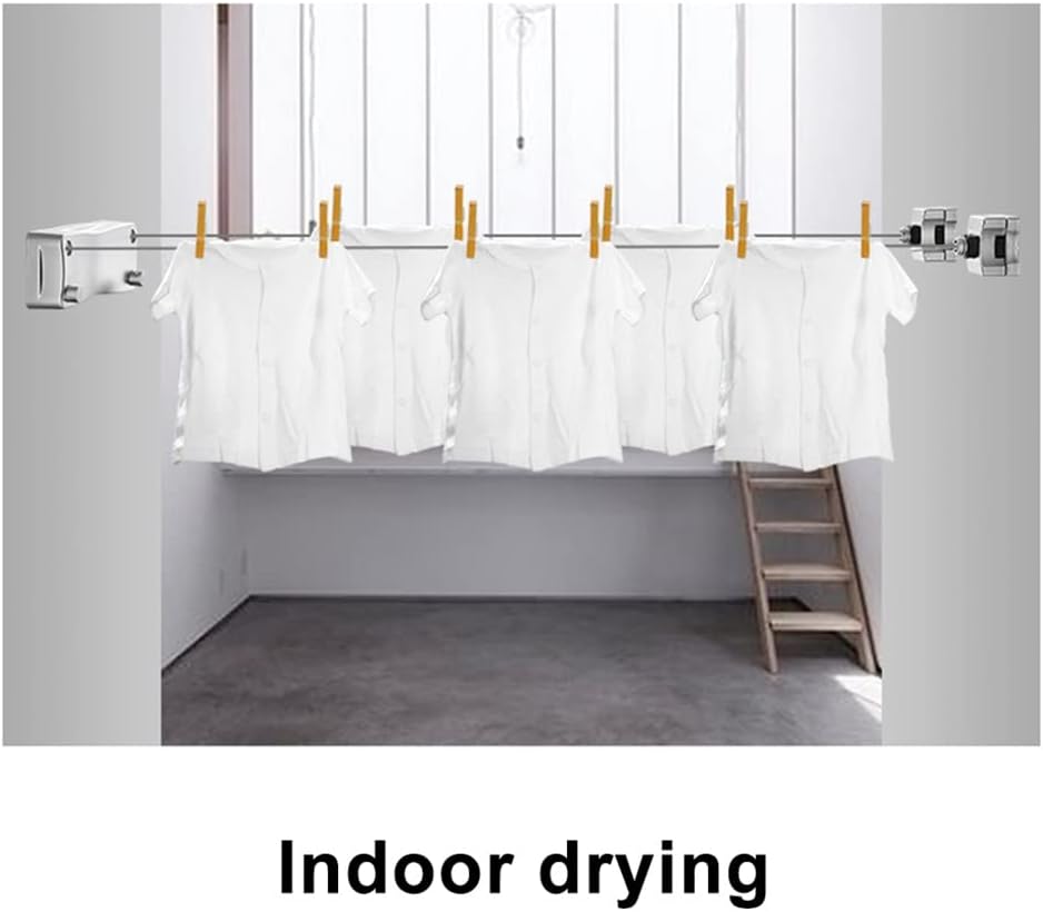5.2M Retractable Clothesline Retractable Bathroom Accessories Drying Cloth Rack Line Stretch image 3