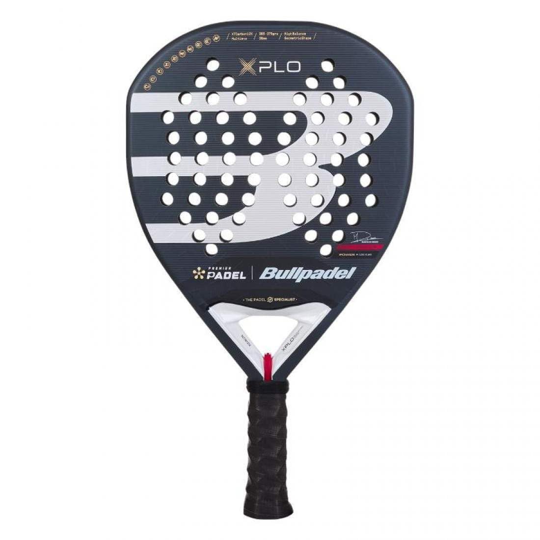 BULLPADEL - Raquette de padel XPLO Premier | Max Power Forme géométrique Raquette de padel pour attaque experte | X-Tend Carbon 12K & Power Multieva Core | Explosivité de l'énergie de l'air et