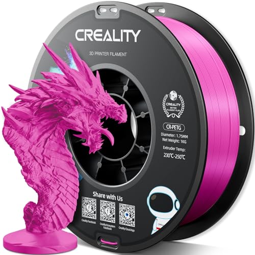 Image of Official Creality PETG 3D Printer Filament 1.75mm 1KG (2.2lbs), High Precision Strong Toughness, Odorless Better Flow Moistureproof 3D Printing Ender Filament, Magenta