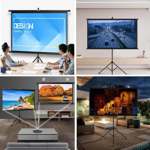 Pantalla de proyección 72 pulgadas 16:9 con soporte miniatura 5