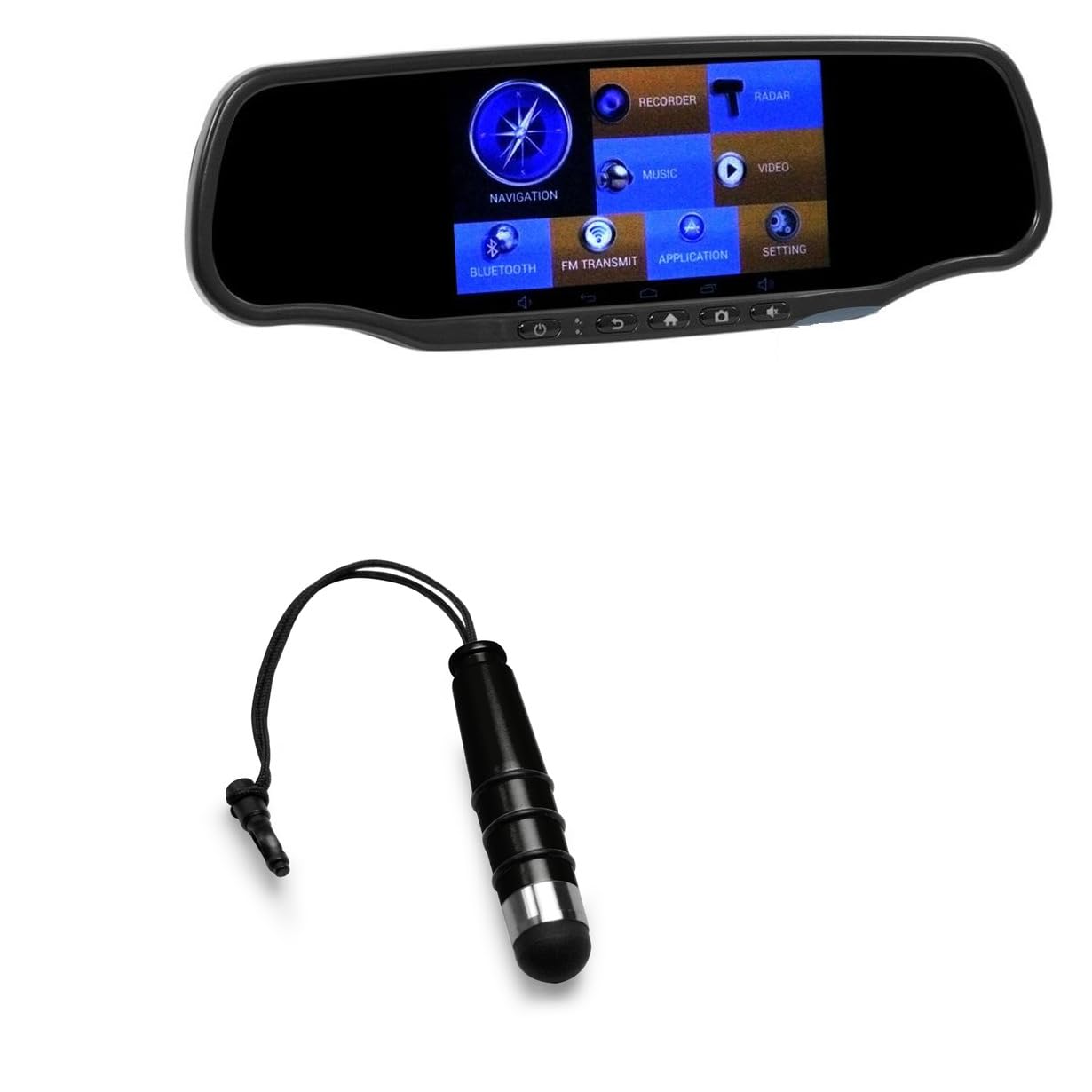 BoxWave Stylus Pen Compatible with App-Tronics SmartNav 5 - Mini Capacitive Stylus, Small Rubber Tip Capacitive Stylus Pen for App-Tronics SmartNav 5 - Jet Black